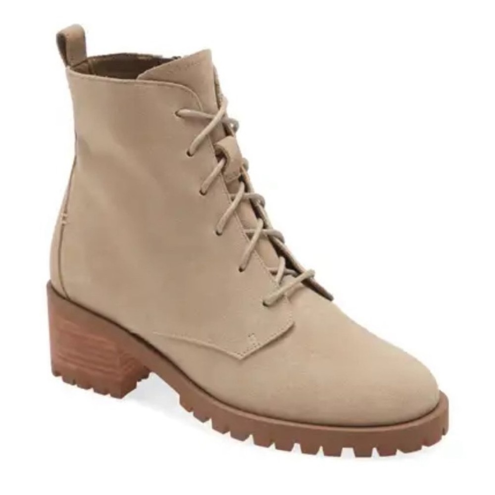 Caslon suede lace-up booties
